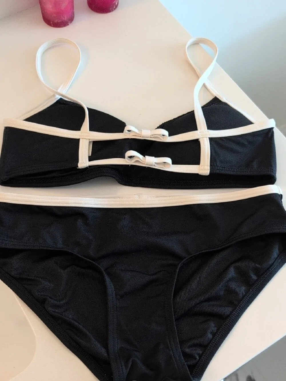 Kate Spade spade Black and White Contrast Bikini Set